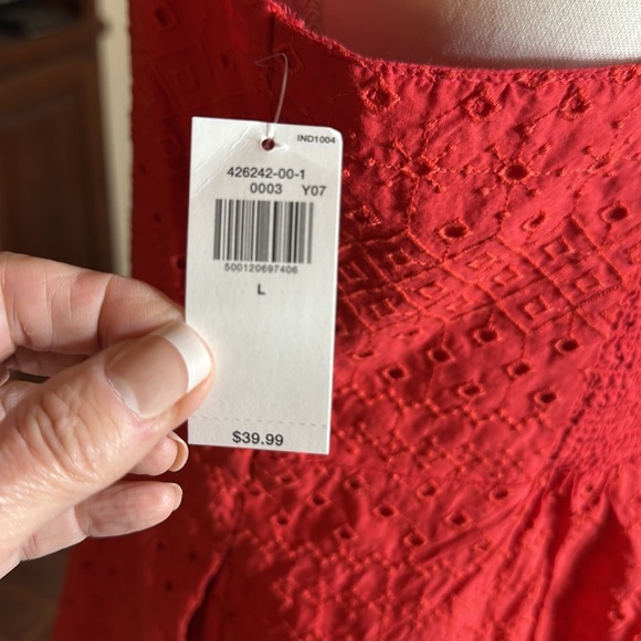 Old Navy fit and flair cami mini dress, smocking in back and adj. straps size L - Picture 8 of 16